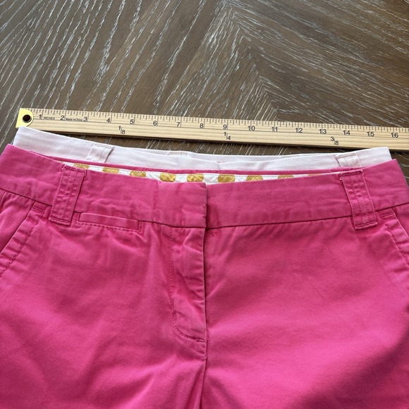 (2) J‎ Crew Sz 4 Chino Weathered Classic Twill Broken-In CITY Fit PINK/KHAKI EUC - Picture 4 of 7